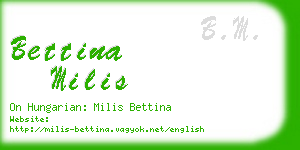 bettina milis business card